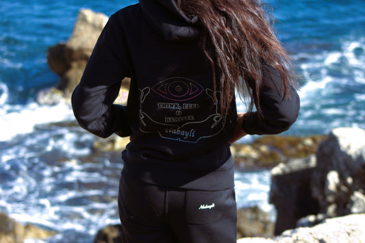 SWEAT SHIRT A CAPUCHE NABAYLI "THINK, FEEL & REALIZE" FEMME